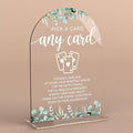 Acrylic Wedding Sign Pick A Card Signs for Ceremony Modern Calligraphy Arch Acrylic Table Top Signs for Wedding Reception and Event Party Table Decor (Eucalyptus Leaves)