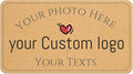 100pcs Personalized Stickers Labels Custom Business Logo Stickers Kraft Paper Labels in Circle, Rectangle, Square, Oval, in 1.5",2", 2.5“, 3”, 4" (Rectangle)