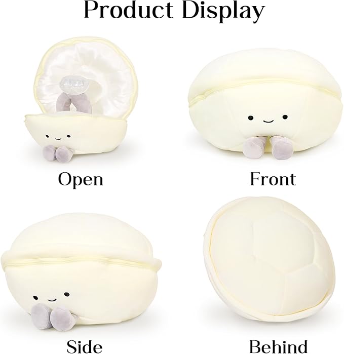 Drawelry Ring Box Plush Pillow Box Princess Diamond Ring Shell Case Throw Pillows Funny Soft Stuffed Dolls Sofa Bed Car Decor Pillow for Women Girls Wedding Birthday Gifts