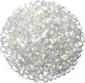 WAYBER 1Lb/460g Irregular Sea Glass Stones Artificial Crystal Gem Pebbles for Aquarium/Turtle Tank/Terrarium/Flowerpot/Vase Landscape Ornament Decoration, Hyun White