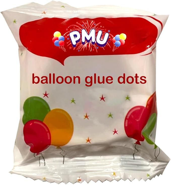 PMU Balloon Accessories for Mylar and Latex Balloons Adhesive Dots for Balloons Double Sided Removable Adhesive Stickers for Balloons, Walls and Party Decorations (100/roll) Pkg/1