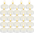 Aignis 24pcs Floating Discs Wax Candles, Burning Time 4+ Hours, 2 Inch Unscented Dripless, White Set for Wedding/Birthday/Celebration/Party/Holiday/Home Décor