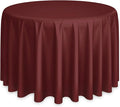 Lann's Linens - 10 Premium 120" Round Tablecloths for Wedding/Banquet/Restaurant - Polyester Fabric Table Cloths - Burgundy