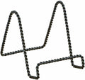TRIPAR Decorative Twisted Wire Stand, Black Display (3 Inch Depth) Tabletop Easel Sleek & Modern Look - Perfect for Books, Plates, Photos & More
