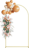 Wedding Arch, Gold Metal Arch Backdrop Stand, Balloon Arch Stand Wedding Frame for Ceremony Decoration (Gold, 7.2FT Arch Backdrop)