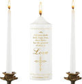 Frienda Unity Candles for Wedding Ceremony Set Wedding Unity Taper Candles Catholic Religious Ceremony Accessories(Charming Style)