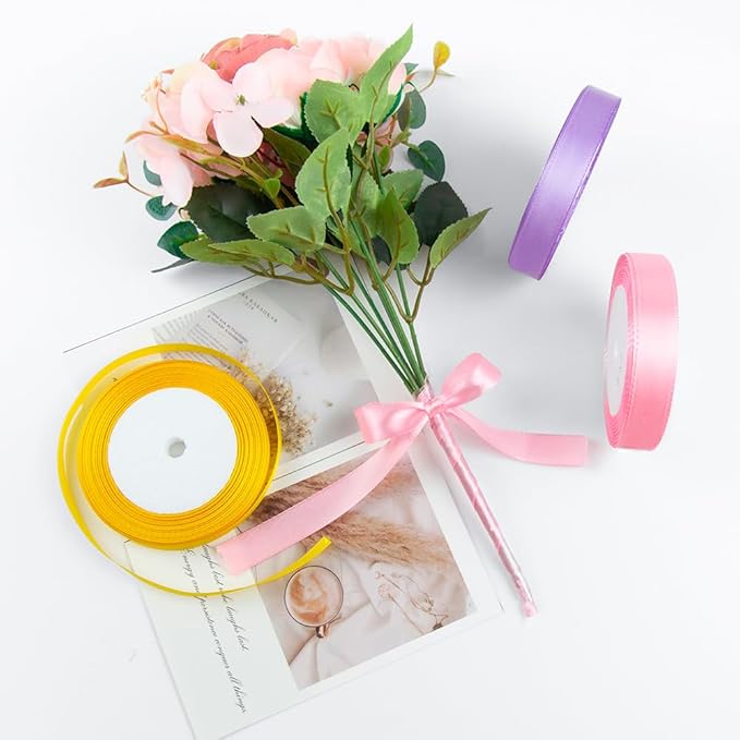 KMER LIFE Solid Color Ivory Satin Ribbon 1-1/2 Inches x 25 Yards, Beige Ribbons Perfect for Crafts, Wedding Decor, Bow Making, Sewing, Gift Package Wrapping and More