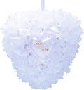 Ring Pillow is Designed with White Roses, Mozambique Diamond and Flowers. It is A Ring Bearer That Comes with A Gift Box. It is Suitable for Weddings and Ring Collections (Diamond White)