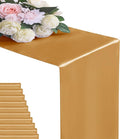 24Pack Table Runner 12 x 108 Inches Satin Silk Table Runner for Wedding, Birthday Party, Banquets, Graduations Decoration, fit Rectange and Round Table-Gold