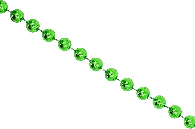 Mandala Crafts 4mm Faux Green Pearl Beads Roll - 44 Yards Strand of Fake Pearls Chain Garlands Spool String for Christmas Tree, Wedding, Party, Vases, DIY Decoration