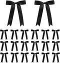 30Pcs Satin Ribbon Black Bows 5x7 Inch Twist Tie Bow for Gift Wrapping Champagne Bottle Cake Treat Bag Craft DIY Gift Christmas Birthday Party Balloons & Garland Home Decor