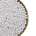 Sprinkles Pearl Sugar 7mm Candy 120g/ 4.2oz Baking Edible Cake Decorations Cupcake Toppers Cookie Decorating Ice Cream Toppings Celebrations Shaker Jar Wedding Shower Party Christmas Supplies White