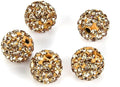 25pcs Adabele Grade A Suncatcher Crystal Rhinestone Pave Loose Beads 12mm Crystal Golden Shadow Polymer Clay Disco Ball Spacers Compatible with Shamballa All Craft Jewelry Making DB12-28