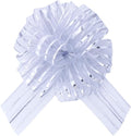 6 Pcs 6 Inch Large Organza Pull Bow Ribbon – Elegant Gift Bows for Wedding Decorations, Christmas Wrapping, Birthday Parties, Car Decor, Gift Baskets, and Valentine's Day Packaging(Silver)