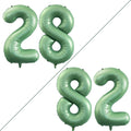 GOER Number 28 Balloons for 28th Birthday Party Decorations,42 Inch Jumbo Foil Helium 82 Balloons for 82nd Birthday 2028 New Year Eve Graduation Party Decoration (Sage Green)