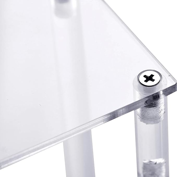 Acrylic 5-Tier Display Stand, Clear Perfume Organizer, Cupcake Stand Holder, Large Shelf Risers for Figures, Party Desserts, Home Decor