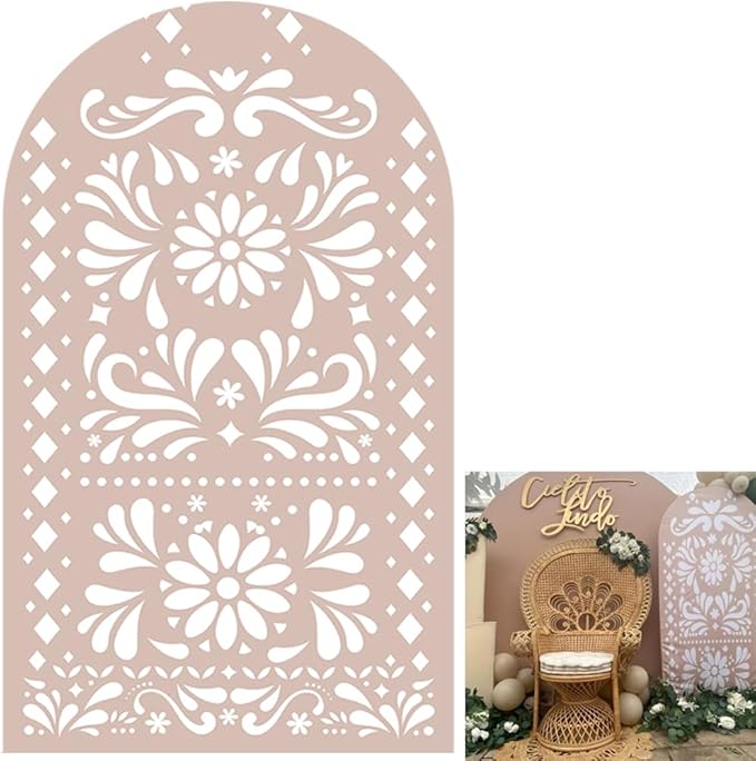 Mexico Theme Arch Stand Covers Fiesta Wedding Party Elastic Fabric Background Birthday Baptismx Baby Shower Decor Props (120x220cm(W48''H86''),G-3738)