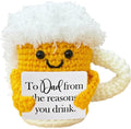 Emotional Support Crochet Beer,Drinker Gift for Men,Dad Ideals Gifts,Funny Stuff,Cute Crochet Beer Home Decor for Housewarming Gift,Friendship Gifts,Christmas Stocking Stuffers