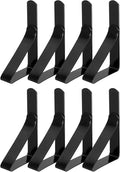 uxcell 8 Pack Tablecloth Clips, Stainless Steel Table Cloth Cover Clamps, 2.95" x 1.77" Windproof Holder Clips for Home Party Picnic Wedding Camping Dining Tables, Black