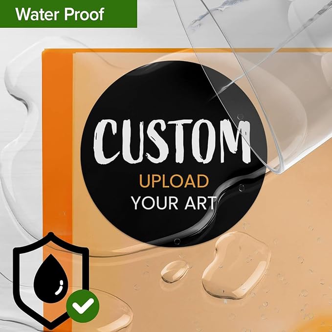 Custom Stickers for Weddings, Birthdays & Businesses - Personalized Labels with Your Logo - Waterproof, Fade and Heat Resistant - Pack of 100-1000 (Custom Image, 6 Inch)