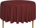 Lann's Linens - 10 Premium 90" Round Tablecloths for Wedding/Banquet/Restaurant - Polyester Fabric Table Cloths - Burgundy