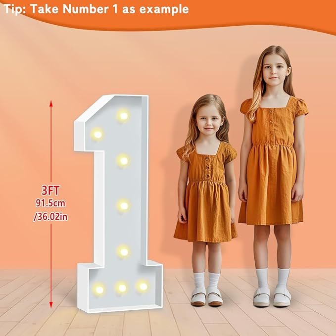 3FT Marquee Numbers 16, Large Light Up Numbers 16th Birthday Decorations for Girls Boys, Cardboard Numbers for Women Men Anniversary Party Decor Backdrop, DIY Foam Board Mosaic Number Sign