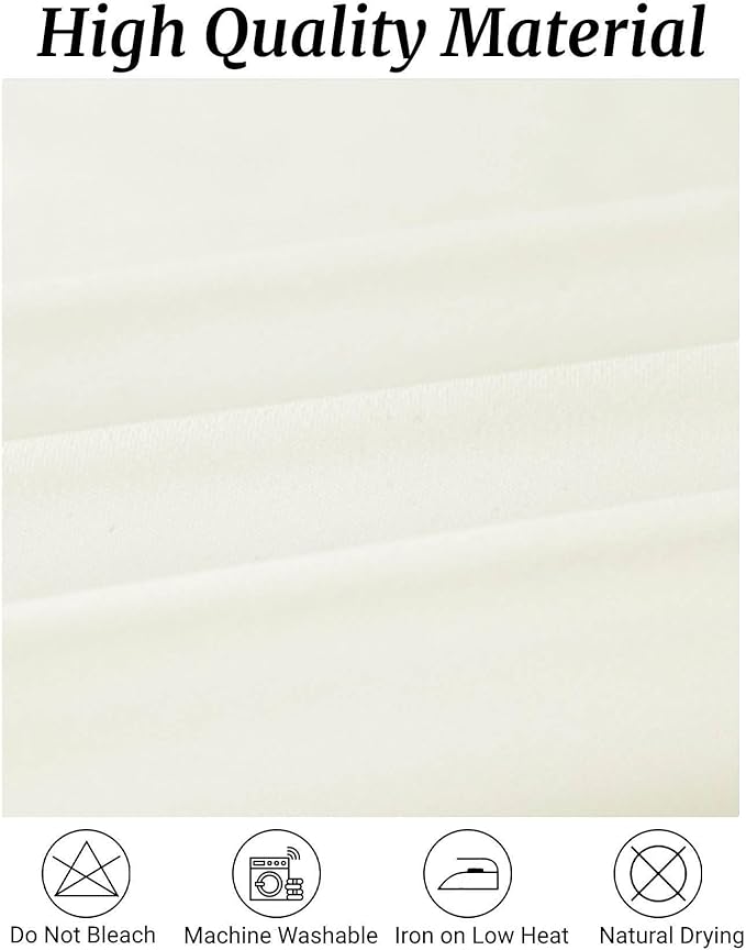 Fokitut 6 Pack Rectangle Tablecloth, 90x132 Inch, Stain Resistant and Wrinkle Polyester Table Cloth, Fabric Table Cover for Kitchen Dining, Wedding, Party, Holiday Dinner-Ivory