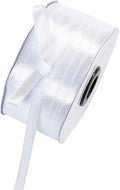 1/4" x 230 Yards White Satin Ribbon Single Faced Bulk Fabric Ribbons for Gift Wrapping, Crafting and DIY Projects, Hair Accessories, Tiny Bows