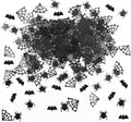 Halloween Confetti Black Spider Web Spider Bat Shaped Confetti Sprinkles for Table Scatter Holiday Party Decorations Supplies
