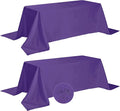 Fokitut 2 Pack Waterproof Rectangle Tablecloth, 90x132 Inch,Stain Resistant and Wrinkle Polyester Table Cloth, Fabric Table Cover for Kitchen Dining, Wedding, Party, Holiday Dinner-Purple