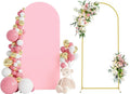 Wokceer 6 FT Wedding Arch Stand and Arch CoverMetal Arch Stand with Arch Stand Cover for Birthday Party Wedding Ceremony Bridal Baby Shower Event Decor