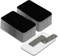 Black Name Tag Blanks – 25 Pack, 1.5" x 3", Round Corners, DIY Engravable Plastic Badges with Magnetic Backing – All Quality Badges