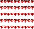 50 Pcs Red Heart Shaped Balloon Foil Balloon 5 inch Heart Balloon for Valentinge's day Wedding Decoration