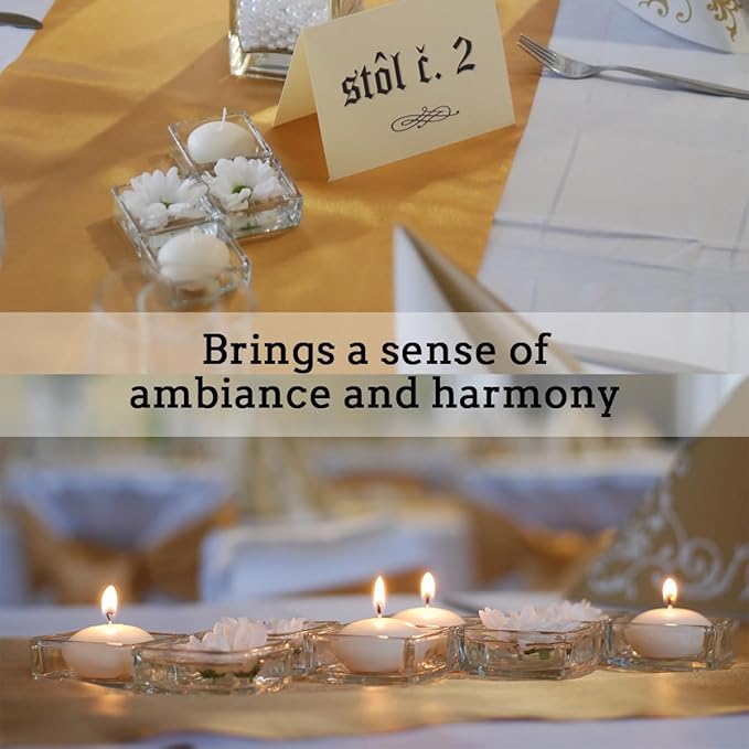 Unscented Floating Candles Set of 72, 2 Inch White Dripless Wax for Centerpieces at Wedding Pool Party Holiday