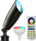 RGB Low Voltage Landscape Lights, 12V Color Changing Outdoor Spot Lights, Waterproof LED Garden Lighting for Yard/Pathway/Pool, Smart Landscape Spotlights