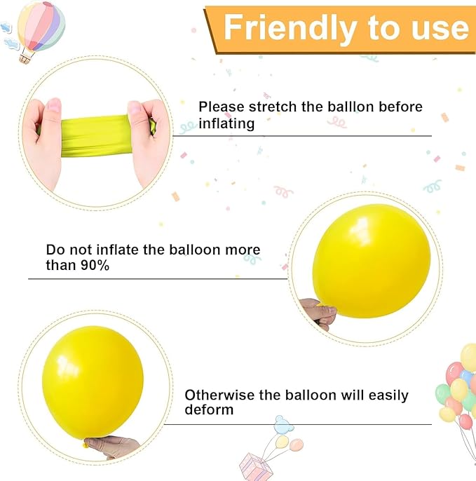 Orange Red Yellow Black Balloons, 12 Inch Colorful Latex Balloons with Black Yellow Confetti Balloon, for Race Car Construction Birthday Baby Shower Carnival Party Decorations