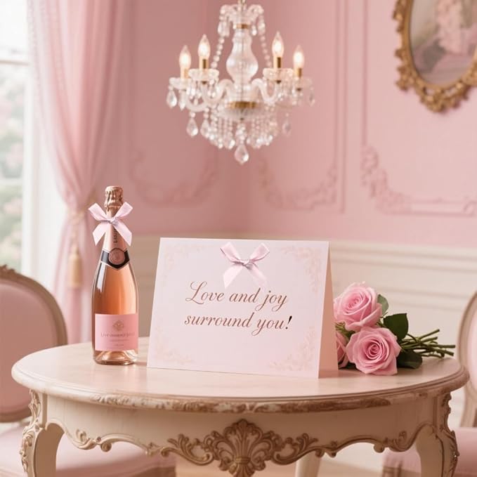 60pcs 1.7" Mini Pink Ribbon Bows Decor – Small DIY Satin Bows for Crafts, Little Bows for Gift Wrapping, Tiny Bow Stickers for Note Card Bow Baby Shower Cake and Candle Decorations