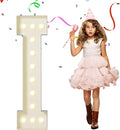 eufony Marquee Letters 4 Feet Tall, 4 FT Marquee Light Up Letters, Giant Light Up Letters 4FT for Birthday Party Baby Shower Gender Reveal Graduation Decorations, Letter I with LED Lights DIY Kit