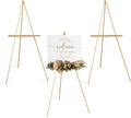 Wooden Easels for Display, Wood Easels for Wedding Signs, Stand Tripod with Adjustable Tray A-Frame Light Duty for Poster, Welcome Sign, Art Show & Baby Shower (3 Pack, 63")