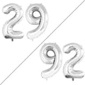 GOER Number 29 Balloons for 29th Birthday Party Decorations,42 Inch Jumbo Foil Helium 92 Balloons for 92nd Birthday Party Decoration (Silver)