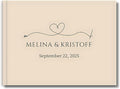 Wedding Guest Book – Personalized Polaroid Guest Book for Wedding Reception, Custom Sign In Photo Book with Blank Pages, Elegant Keepsake for Guests (Beige Minimal)