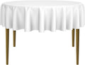 Lann's Linens - 10 Premium 70" Round Tablecloths for Wedding/Banquet/Restaurant - Polyester Fabric Table Cloths - White