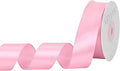 Rose Pink Satin Ribbon 1 inch X Continuous 25 Yards, Single Face Polyester Ribbon Perfect for Gift Wrapping, Flower Bouquet, Wedding Decor, Crafts, Bow Making, Sewing and More
