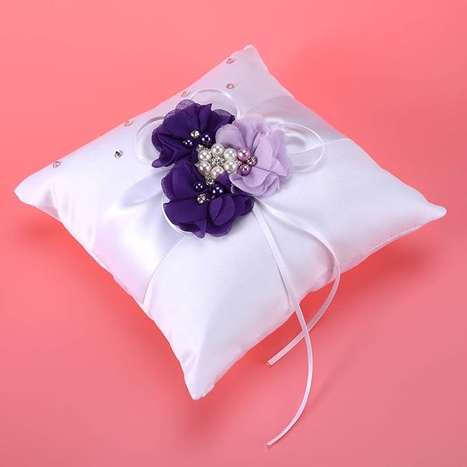 Couples Gifts Wedding Ring Pillow Wedding Girl Basket Ring Pillow Bearer Pillow Set 20x20cm Pillow for Holder Ceremony Dresses Cushion Boy s