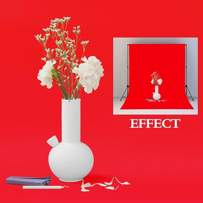 8x10FT Red Screen Backdrop for Photography Red Photo Booth Backdrop for Photography Background Video Recording Parties Curtain