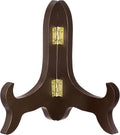 uxcell 5" Easel Plate Holder, Wooden Folding Display Stand Brown for Decorative Picture Frame
