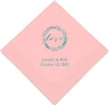 Weddingstar Personalized Printed Paper Napkins 3-Ply 50 Pack - Luncheon Classic Pink