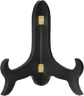 uxcell 9" Easel Plate Holder, Wooden Folding Display Stand Black for Decorative Picture Frame