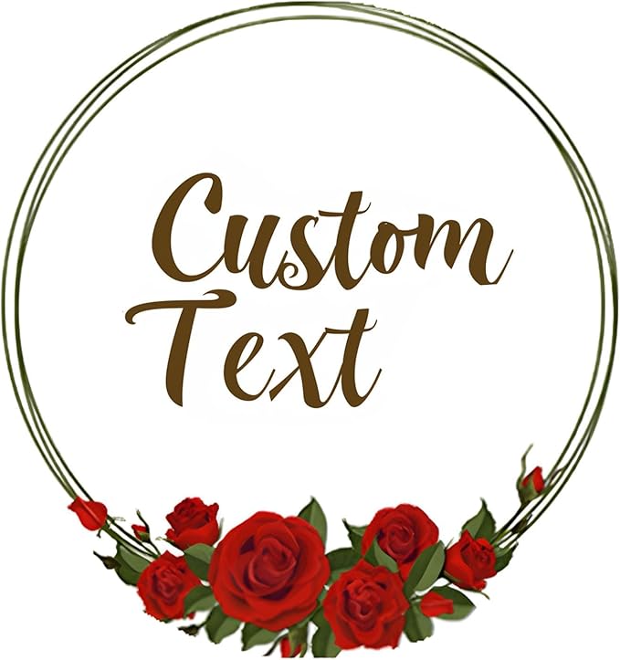 Premium Custom Stickers Labels - Personalized Stickers for Businesses Logo and Name. Birthday Pets and Label Product Boxes Wedding Favors Waterproof Labels (wreath 9, 2.5 inch)