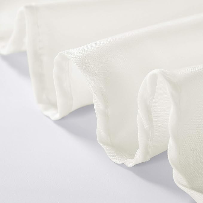 120 inch Round Tablecloth Washable Polyester Table Cloth Decorative Table Cover for Wedding Party Dining Banquet（120 inch,Ivory）